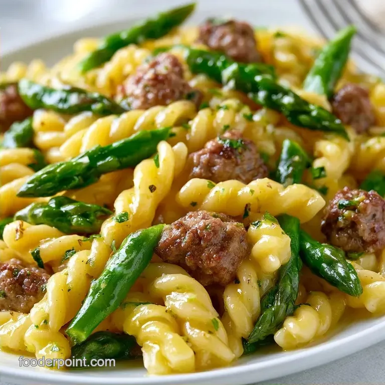 Sausage Asparagus Pasta with Italian Sausage