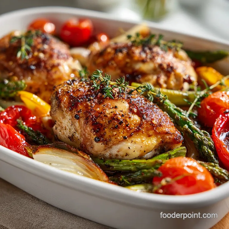 Sheet Pan Chicken Veggies: Crispy Skin