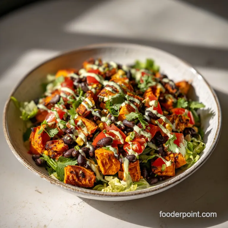 Roasted Sweet Potato Black Bean Salad